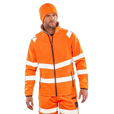 Result Mens Double Layered Safety Soft Shell Jacket