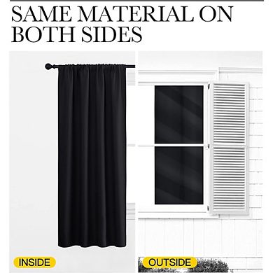 Great Ambitions 36" Short Blackout Curtains, 2-Panel RV Bunk & Kitchen Drapes