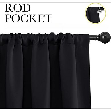Great Ambitions 36" Short Blackout Curtains, 2-Panel RV Bunk & Kitchen Drapes