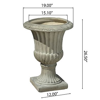 TEINIE 26.5" H Classic Italian MGO Urn Planter