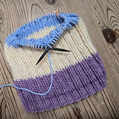 Blue Silk 9" Circular Knitting Needles