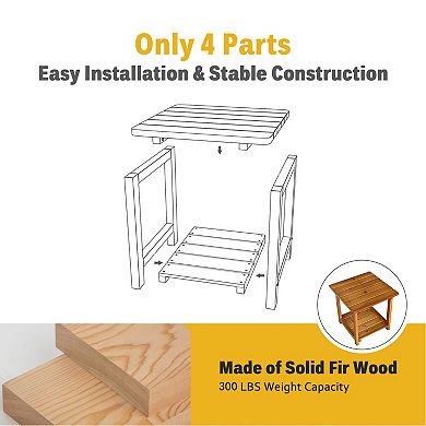 Wooden Rocking Chair with Comfortable Backrest Inclination, High Backrest and Deep Contoured Seat