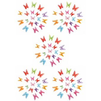 3D Butterfly Wall Decals Removable Mural Decals Home Decoration for Bedroom 1 Sheet 3.1 x 2.6 inch