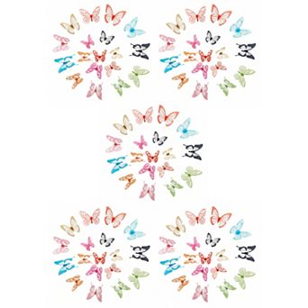 3D Butterfly Wall Decals Removable Mural Decals Home Decoration for Bedroom 1 Sheet 3.1 x 2.6 inch