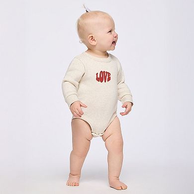 Embroidered Love Bold - Infant Fleece BodySuit