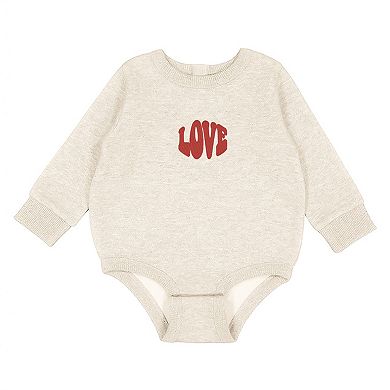 Embroidered Love Bold - Infant Fleece BodySuit