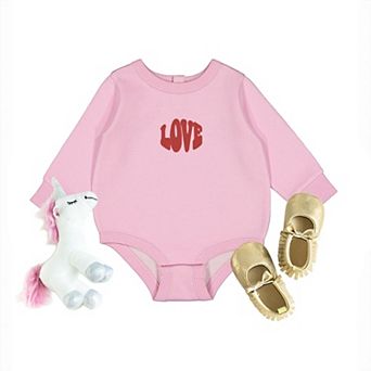 Embroidered Love Bold - Infant Fleece BodySuit