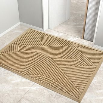 Sturdy Front Door Mat, Absorbent Muddy Dirt Resist Welcome Door Mats Outdoor Indoor, Stain