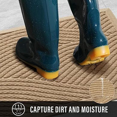 Sturdy Front Door Mat, Absorbent Muddy Dirt Resist Welcome Door Mats Outdoor Indoor, Stain