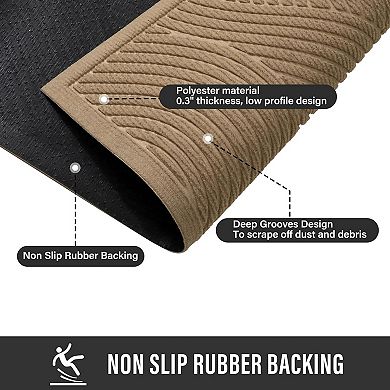 Sturdy Front Door Mat, Absorbent Muddy Dirt Resist Welcome Door Mats Outdoor Indoor, Stain