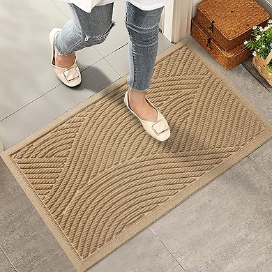 Sturdy Front Door Mat, Absorbent Muddy Dirt Resist Welcome Door Mats Outdoor Indoor, Stain