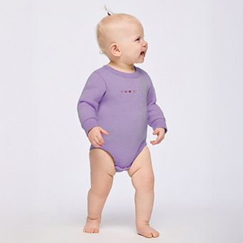 Embroidered Hearts Row - Infant Fleece BodySuit