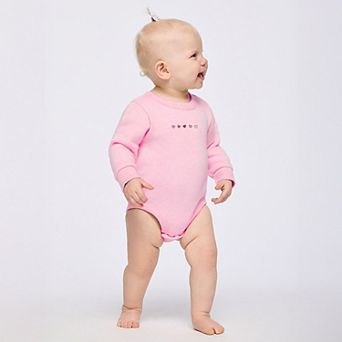 Embroidered Hearts Row - Infant Fleece BodySuit