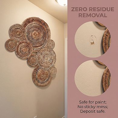 10 Pcs Boho Wall Decals Round Peel and Stick Decor Sticker Rustic Art for Bedroom Office 35.4"x35.4"
