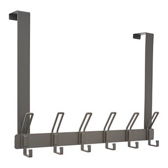 1 Pack Coat Rack Door Mount, Coat Hook, Hat Rack, Door Hooks for Hanging with 6 Hooks 15.4x11