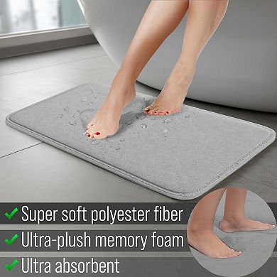 5-Piece Bathroom Rug Set - Memory Foam Bath Mats, Non-Slip, Ultra-Soft, Water Absorbent