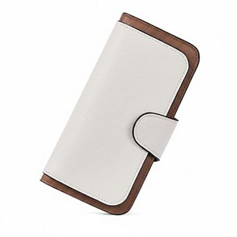 ZUQIETA Women RFID Blocking Trifold Wallet PU Leather Bifold Card Holder ID Window Multi Slot Gift