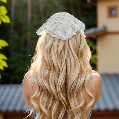 Cherry Triangle Headband for Women White 1 Pc