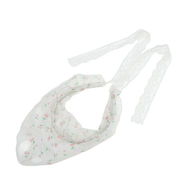 Cherry Triangle Headband for Women White 1 Pc