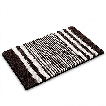 Shaggy Chenille Bathroom Rug, Soft Absorbent, Non-Slip Quick-Dry Mat