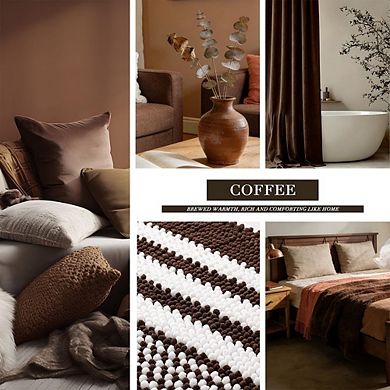 Shaggy Chenille Bathroom Rug, Soft Absorbent, Non-Slip Quick-Dry Mat