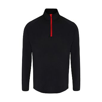 TriDri Mens Long Sleeve Performance Quarter Zip Top