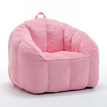 Adult Corduroy Bean Bag Chair with Armrests & Filler, Comfy Large Lounge Sofa for Living Room