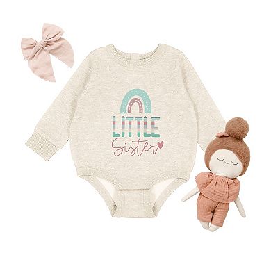 Little Sister Rainbow - Infant Fleece BodySuit