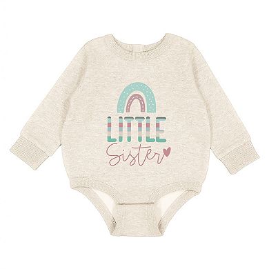 Little Sister Rainbow - Infant Fleece BodySuit