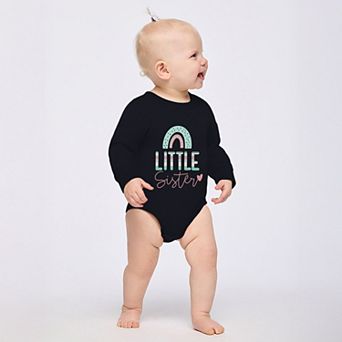 Little Sister Rainbow - Infant Fleece BodySuit