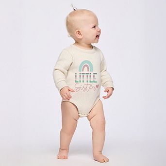 Little Sister Rainbow - Infant Fleece BodySuit