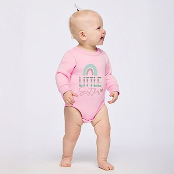 Little Sister Rainbow - Infant Fleece BodySuit