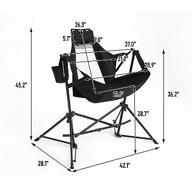 Folding Hammock Camping Chair Portable Rocking 250lbs