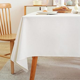 Waterproof Linen Rectangle Tablecloth, Washable Wrinkle-Free Dining CoverC