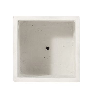 TEINIE 13.75 x 14.00 Antique White MGO Planter