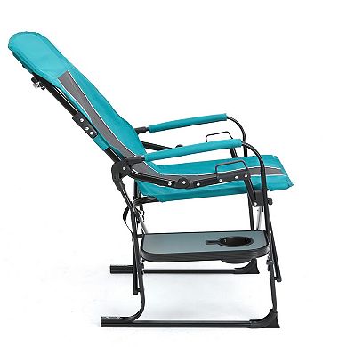 Heavy Duty Oversized Folding Directors Chair with Side Table