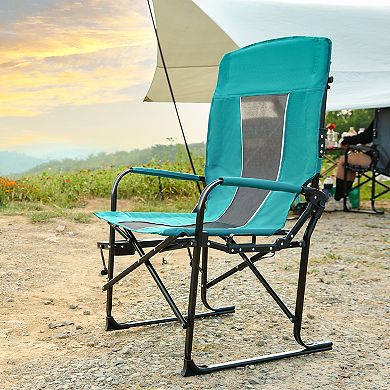 Heavy Duty Oversized Folding Directors Chair with Side Table