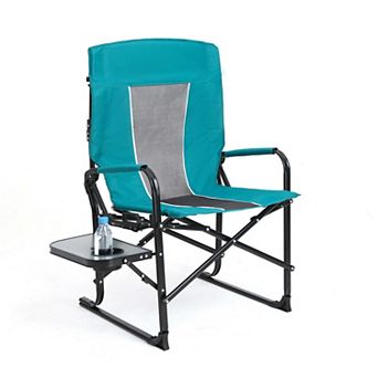 Heavy Duty Oversized Folding Directors Chair with Side Table