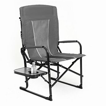 Heavy Duty Oversized Folding Directors Chair with Side Table