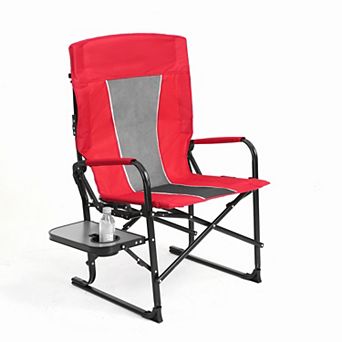 Heavy Duty Oversized Folding Directors Chair with Side Table