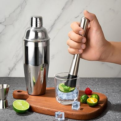 Great Ambitions 7-Piece Stainless Steel Bartender Set with 24oz Shaker