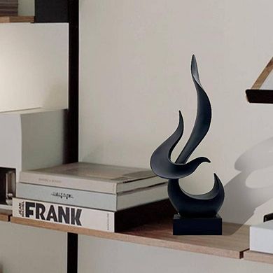Black Flame Decorative Sculpture