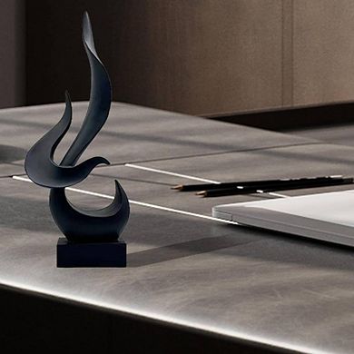 Black Flame Decorative Sculpture