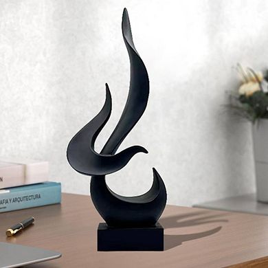 Black Flame Decorative Sculpture
