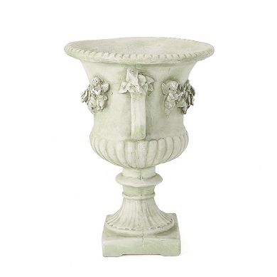 TEINIE MGO Garden Urn Planter Lightweight Concrete 17.3x17.3x24 in