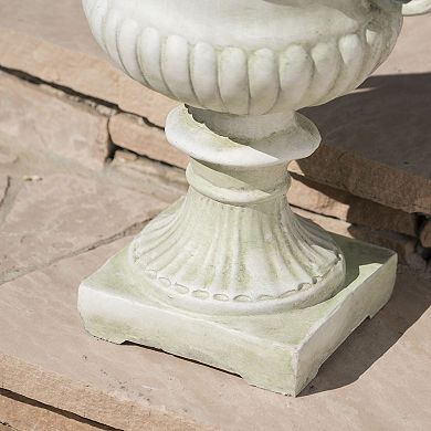 TEINIE MGO Garden Urn Planter Lightweight Concrete 17.3x17.3x24 in