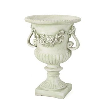 TEINIE MGO Garden Urn Planter Lightweight Concrete 17.3x17.3x24 in