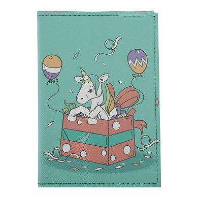 Gift Box Unicorns Passport Holder Multicolor 1 Pc