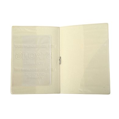 Metallic Style Passport Holder Black Gray 1 Pc