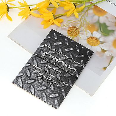 Metallic Style Passport Holder Black Gray 1 Pc